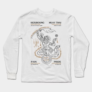 Muay Thai Tattoo Sak Yant Hanuman Long Sleeve T-Shirt